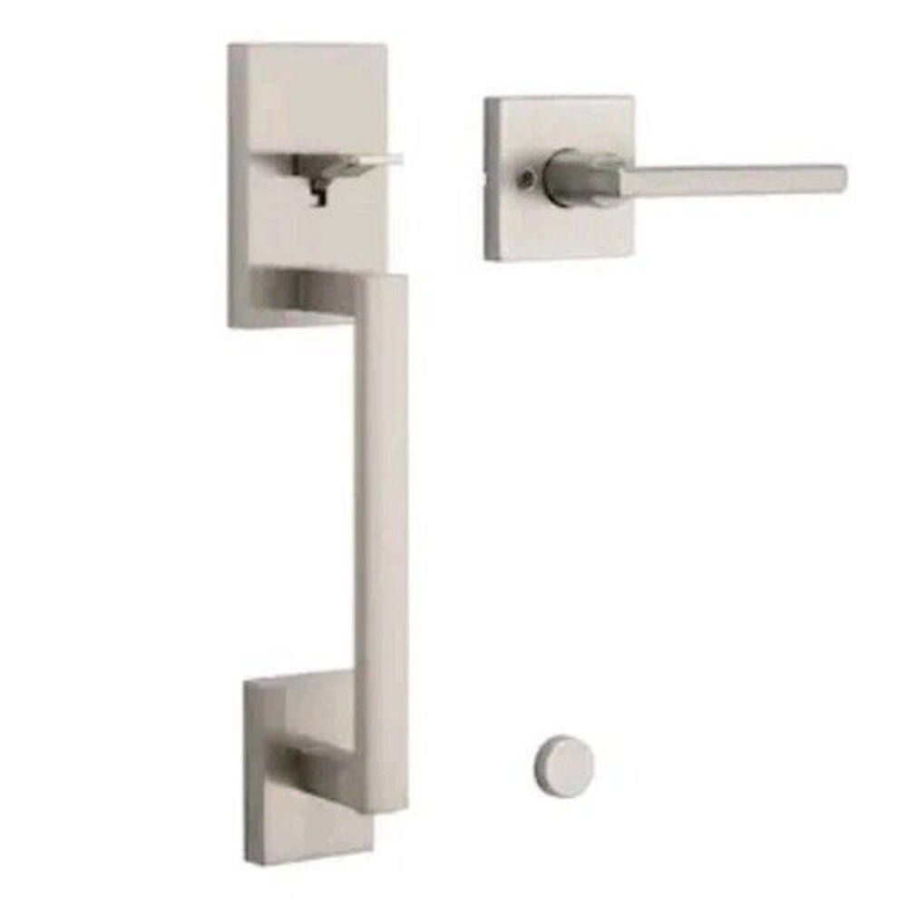 Kwikset Signature Series Sans Clemente Grip Only Satin Nickel Exterior Door...